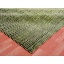 Load image into Gallery viewer, 10&#39;x14&#39;4&quot; Herbal Green, Hand Knotted  Vertical Ombre Design, Soft And Vibrant Wool, Oriental Rug FWR452508
