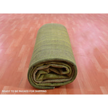 Load image into Gallery viewer, 10&#39;x14&#39;4&quot; Herbal Green, Hand Knotted  Vertical Ombre Design, Soft And Vibrant Wool, Oriental Rug FWR452508