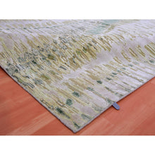 Load image into Gallery viewer, 8&#39;x10&#39;1&quot; Vineyard Green, Crocodile Safari Design, Pure Silk, Hand Knotted, Oriental Rug FWR452514