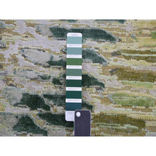 Load image into Gallery viewer, 8&#39;x10&#39;1&quot; Vineyard Green, Crocodile Safari Design, Pure Silk, Hand Knotted, Oriental Rug FWR452514