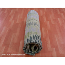 Load image into Gallery viewer, 8&#39;x10&#39;1&quot; Vineyard Green, Crocodile Safari Design, Pure Silk, Hand Knotted, Oriental Rug FWR452514