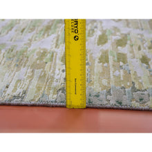 Load image into Gallery viewer, 8&#39;x10&#39;1&quot; Vineyard Green, Crocodile Safari Design, Pure Silk, Hand Knotted, Oriental Rug FWR452514