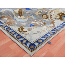 Load image into Gallery viewer, 10&#39;2&quot;x14&#39;4&quot; Elder White, Polonaise Czartoryski With Persian Isphahan Inspired design Distinct Abrash, Hand Knotted, Zero Pile 100% Wool, Oriental Rug FWR452550