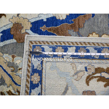 Load image into Gallery viewer, 10&#39;2&quot;x14&#39;4&quot; Elder White, Polonaise Czartoryski With Persian Isphahan Inspired design Distinct Abrash, Hand Knotted, Zero Pile 100% Wool, Oriental Rug FWR452550