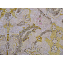 Load image into Gallery viewer, 12&#39;x15&#39;7&quot; Semolina Beige, Cameo Pink Border, Wool and Silk, Densely Woven, Oushak Design, Hand Knotted, Oversized Oriental Rug FWR452580