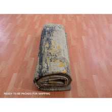 Load image into Gallery viewer, 9&#39;x12&#39;1&quot; Casabianca Beige And Harvest Gold, Antique Chinese Inspired, Dragon Design, Organic Wool, Hand Knotted, Oriental Rug FWR452604