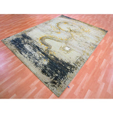 Load image into Gallery viewer, 8&#39;x10&#39;4&quot; Cosmic Latte Beige, Natural Wool, Antique Chinese Inspired Dragon Design, Hand Knotted, Oriental Rug FWR452610