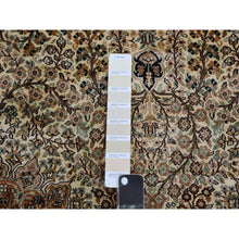 Load image into Gallery viewer, 3&#39;x5&#39;5&quot; Cornsilk White, Kashmir Pure Silk, 400 Kpsi, Intricate Medallion Design, Soft To The Touch, Hand Knotted Oriental Rug FWR452628