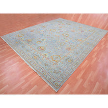 Load image into Gallery viewer, 11&#39;10&quot;x14&#39;6&quot; Mirage Gray, 100% Wool, Hand Knotted, Sultanabad Reimagined, All Over Leaf Design, Zero Pile, Sheared Low, Oversized, Oriental Rug FWR452694