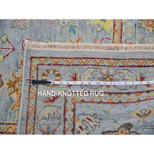 Load image into Gallery viewer, 11&#39;10&quot;x14&#39;6&quot; Mirage Gray, 100% Wool, Hand Knotted, Sultanabad Reimagined, All Over Leaf Design, Zero Pile, Sheared Low, Oversized, Oriental Rug FWR452694