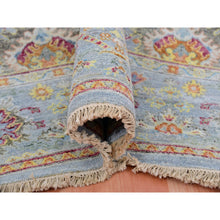 Load image into Gallery viewer, 6&#39;x8&#39;10&quot; Mirage Gray, Sultanabad Reimagined, 100% Wool, Hand Knotted, All Over Leaf Design, Zero Pile, Cropped Thin, Oriental Rug FWR452724