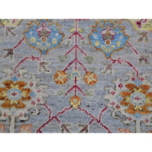 Load image into Gallery viewer, 6&#39;x8&#39;10&quot; Mirage Gray, Sultanabad Reimagined, 100% Wool, Hand Knotted, All Over Leaf Design, Zero Pile, Cropped Thin, Oriental Rug FWR452724
