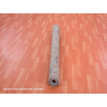 Load image into Gallery viewer, 6&#39;x8&#39;10&quot; Mirage Gray, Sultanabad Reimagined, 100% Wool, Hand Knotted, All Over Leaf Design, Zero Pile, Cropped Thin, Oriental Rug FWR452724