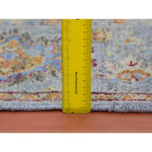 Load image into Gallery viewer, 6&#39;x8&#39;10&quot; Mirage Gray, Sultanabad Reimagined, 100% Wool, Hand Knotted, All Over Leaf Design, Zero Pile, Cropped Thin, Oriental Rug FWR452724