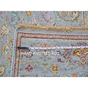 6'x8'10" Obsidian Black, Wool and Silk, Hand Knotted, Sickle Leaf Design, Soft Pile, Lush and Plush, Oriental Rug FWR546966