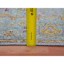 Load image into Gallery viewer, 5&#39;1&quot;x6&#39;10&quot; Mirage Gray, Zero Pile, Sheared Low, 100% Wool, Hand Knotted, Sultanabad Reimagined, All Over Leaf Design, Oriental Rug FWR452730