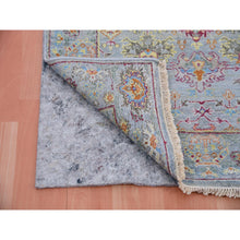 Load image into Gallery viewer, 3&#39;1&quot;x5&#39; Mirage Gray, 100% Wool, Hand Knotted, Sultanabad Reimagined, All Over Leaf Design, Zero Pile, Sheared Low, Oriental Rug FWR452742
