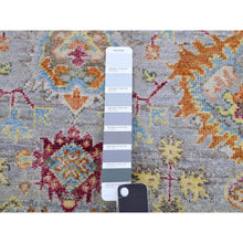 Load image into Gallery viewer, 3&#39;1&quot;x5&#39; Mirage Gray, 100% Wool, Hand Knotted, Sultanabad Reimagined, All Over Leaf Design, Zero Pile, Sheared Low, Oriental Rug FWR452742
