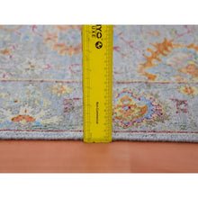 Load image into Gallery viewer, 3&#39;1&quot;x5&#39; Mirage Gray, 100% Wool, Hand Knotted, Sultanabad Reimagined, All Over Leaf Design, Zero Pile, Sheared Low, Oriental Rug FWR452742