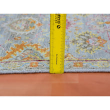 Load image into Gallery viewer, 2&#39;x3&#39; Mirage Gray, Zero Pile, Cropped Thin, Sultanabad Reimagined, All Over Leaf Design, 100% Wool, Hand Knotted, Mat, Oriental Rug FWR452748