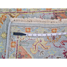 Load image into Gallery viewer, 2&#39;x3&#39; Mirage Gray, Zero Pile, Cropped Thin, Sultanabad Reimagined, All Over Leaf Design, 100% Wool, Hand Knotted, Mat, Oriental Rug FWR452748