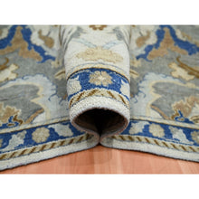 Load image into Gallery viewer, 8&#39;1&quot;x10&#39;2&quot; Snow Ivory, Polonaise Czartoryski With Persian Isphahan Inspired design Distinct Abrash, Hand Knotted, Zero Pile 100% Wool, Oriental Rug FWR452832