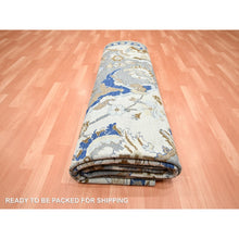 Load image into Gallery viewer, 8&#39;1&quot;x10&#39;2&quot; Snow Ivory, Polonaise Czartoryski With Persian Isphahan Inspired design Distinct Abrash, Hand Knotted, Zero Pile 100% Wool, Oriental Rug FWR452832