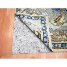 Load image into Gallery viewer, 9&#39;2&quot;x12&#39;1&quot; Daisy White, Hand Knotted, Polonaise Czartoryski With Persian Isphahan Inspired design, Distinct Abrash, Zero Pile, Pure Wool Oriental Rug FWR452838