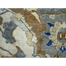 Load image into Gallery viewer, 9&#39;2&quot;x12&#39;1&quot; Daisy White, Hand Knotted, Polonaise Czartoryski With Persian Isphahan Inspired design, Distinct Abrash, Zero Pile, Pure Wool Oriental Rug FWR452838