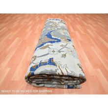 Load image into Gallery viewer, 9&#39;2&quot;x12&#39;1&quot; Daisy White, Hand Knotted, Polonaise Czartoryski With Persian Isphahan Inspired design, Distinct Abrash, Zero Pile, Pure Wool Oriental Rug FWR452838