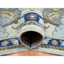 Load image into Gallery viewer, 12&#39;x15&#39;5&quot; Powder White, Polonaise Czartoryski With Persian Isphahan Inspired design, 100% Wool, Distinct Abrash, Hand Knotted, Zero Pile, Oversized, Oriental Rug FWR452844