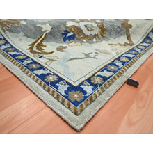 Load image into Gallery viewer, 12&#39;x15&#39;5&quot; Powder White, Polonaise Czartoryski With Persian Isphahan Inspired design, 100% Wool, Distinct Abrash, Hand Knotted, Zero Pile, Oversized, Oriental Rug FWR452844