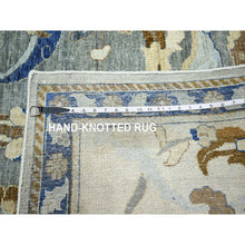Load image into Gallery viewer, 12&#39;x15&#39;5&quot; Powder White, Polonaise Czartoryski With Persian Isphahan Inspired design, 100% Wool, Distinct Abrash, Hand Knotted, Zero Pile, Oversized, Oriental Rug FWR452844