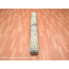 Load image into Gallery viewer, 6&#39;1&quot;x9&#39;3&quot; Shades of Green, Crocodile Safari Design, 100% Silk, Hand Knotted, Soft Pile, Oriental Rug FWR452856