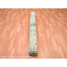 Load image into Gallery viewer, 5&#39;1&quot;x7&#39;3&quot; Eden Green, Crocodile Safari Design, Borderless, 100% Silk, Hand Knotted, Oriental Rug FWR452862