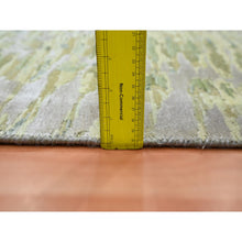 Load image into Gallery viewer, 5&#39;1&quot;x7&#39;3&quot; Eden Green, Crocodile Safari Design, Borderless, 100% Silk, Hand Knotted, Oriental Rug FWR452862