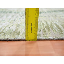 Load image into Gallery viewer, 3&#39;1&quot;x5&#39;3&quot; Greener Pastures, Crocodile Safari Design, Lush and Plush, 100% Silk, Hand Knotted, Oriental Rug FWR452868