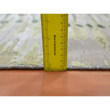Load image into Gallery viewer, 2&#39;1&quot;x3&#39; Vineyard Green, Crocodile Safari Design, 100% Silk, Hand Knotted, Mat, Oriental Rug FWR452886