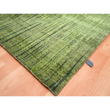 Load image into Gallery viewer, 9&#39;x12&#39;3&quot; Moss Green, Vertical Ombre Design, Hand Knotted, Soft And Vibrant Wool, Oriental Rug FWR452892