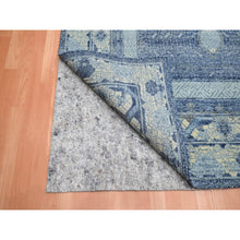 Load image into Gallery viewer, 9&#39;x12&#39;5&quot; Yale Blue, Pinecone Design, 100% Pure Wool, Thick And Plush, Hand Knotted Oriental Rug FWR452946