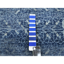 Load image into Gallery viewer, 9&#39;x12&#39;5&quot; Yale Blue, Pinecone Design, 100% Pure Wool, Thick And Plush, Hand Knotted Oriental Rug FWR452946