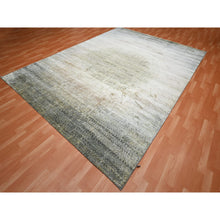 Load image into Gallery viewer, 9&#39;x12&#39;5&quot; Tan Brown With Gray, The Eye, 100% Pure Silk, Soft To The Touch, Hand Knotted Oriental Rug FWR452970