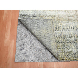9'x12'5" Tan Brown with Gray, THE EYE, 100% Pure Silk, Soft to the Touch, Hand Knotted Oriental Rug FWR452970