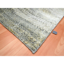 Load image into Gallery viewer, 9&#39;x12&#39;5&quot; Tan Brown with Gray, THE EYE, 100% Pure Silk, Soft to the Touch, Hand Knotted Oriental Rug FWR452970