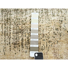 Load image into Gallery viewer, 9&#39;x12&#39;5&quot; Tan Brown with Gray, THE EYE, 100% Pure Silk, Soft to the Touch, Hand Knotted Oriental Rug FWR452970