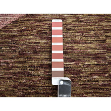 Load image into Gallery viewer, 8&#39;x10&#39; Shades of Gray with Brown, Colorful, Bauhaus and Mid Century Inspired, Hand Knotted, Modern, Zero Pile, Sheared Low, Pure Wool Oriental Rug FWR453024