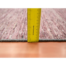 Load image into Gallery viewer, 8&#39;x10&#39; Shades of Gray with Brown, Colorful, Bauhaus and Mid Century Inspired, Hand Knotted, Modern, Zero Pile, Sheared Low, Pure Wool Oriental Rug FWR453024