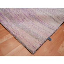 Load image into Gallery viewer, 9&#39;x12&#39;3&quot; Flamingo Pink With Ivory, Horizontal Ombre Design, Hand Knotted, Pure Wool, Oriental Rug FWR453072