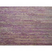 Load image into Gallery viewer, 8&#39;1&quot;x10&#39;3&quot; Fuscia Pink With Ivory, Horizontal Ombre Design, Hand Knotted, Pure Wool, Oriental Rug FWR453078