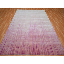 Load image into Gallery viewer, 8&#39;1&quot;x10&#39;4&quot; Shades Of Pink, Vertical Ombre Design, Natural Wool, Hand Knotted, Oriental Rug FWR453084